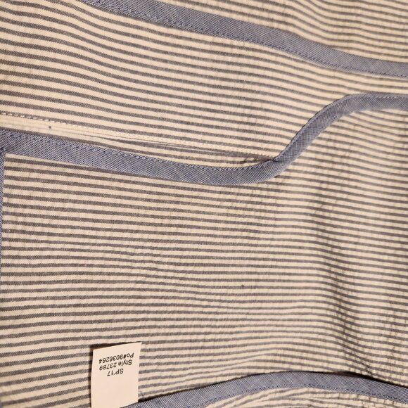 J CREW CREWCUTS THOMPSON Blue Seersucker Stripe Cotton Blazer Jacket Youth 12 - Picture 14 of 16